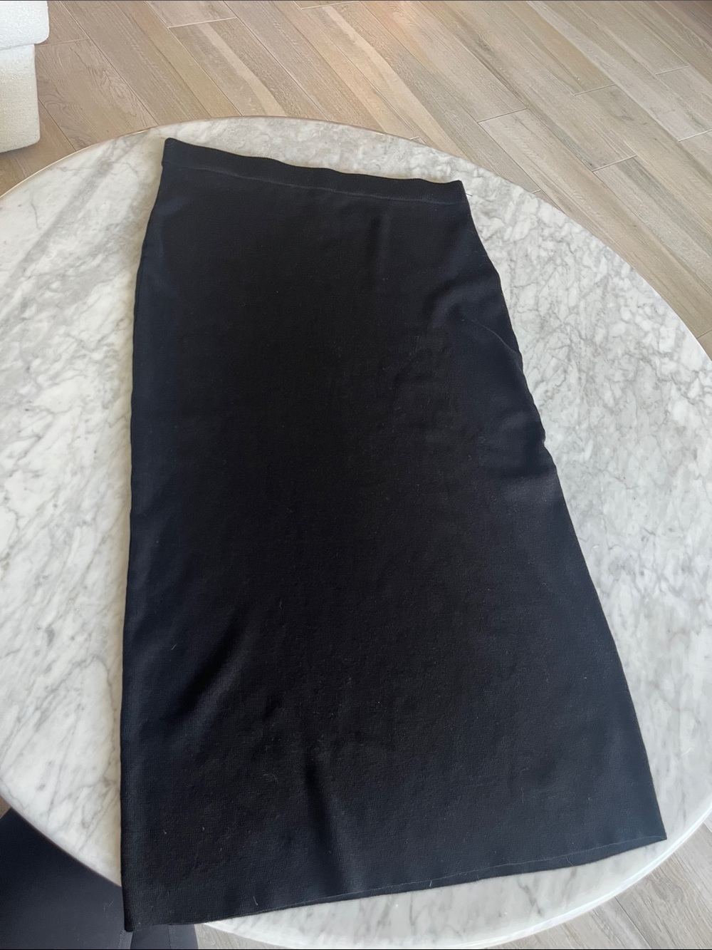 MAX STUDIO: Classic Black Knit Skirt
